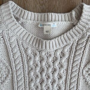 J. Crew Crewcuts Kids Ivory Cable Knit Sweater